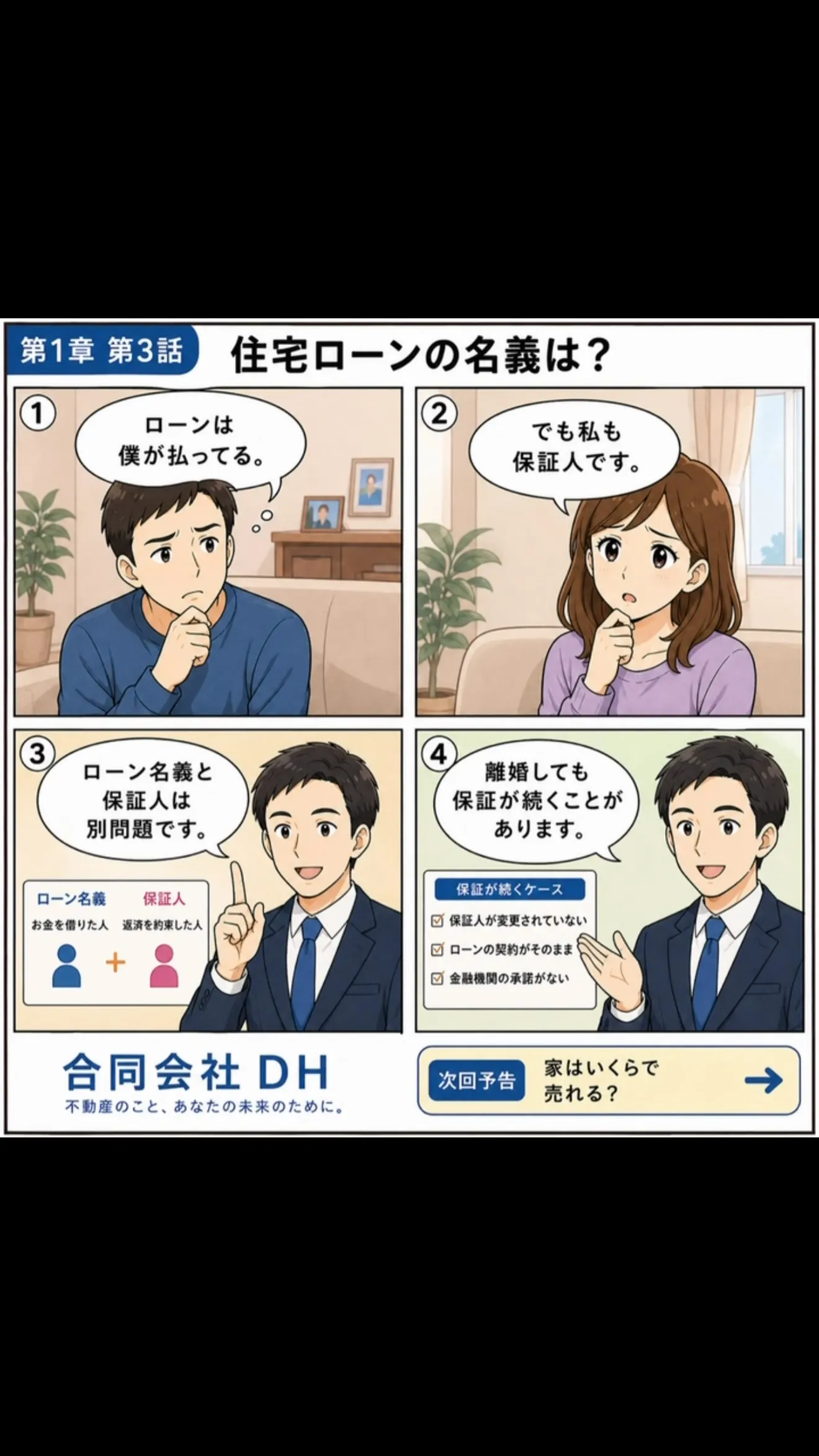 🏠**「住宅ローンの名義は？」**