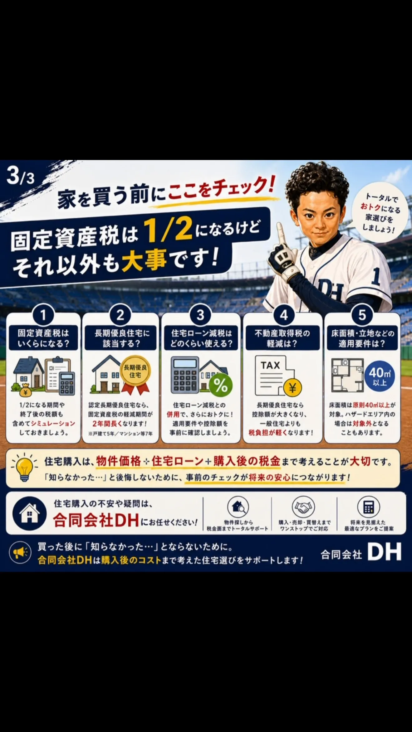 【新築住宅を買ったら固定資産税が1/2に！？🏠】