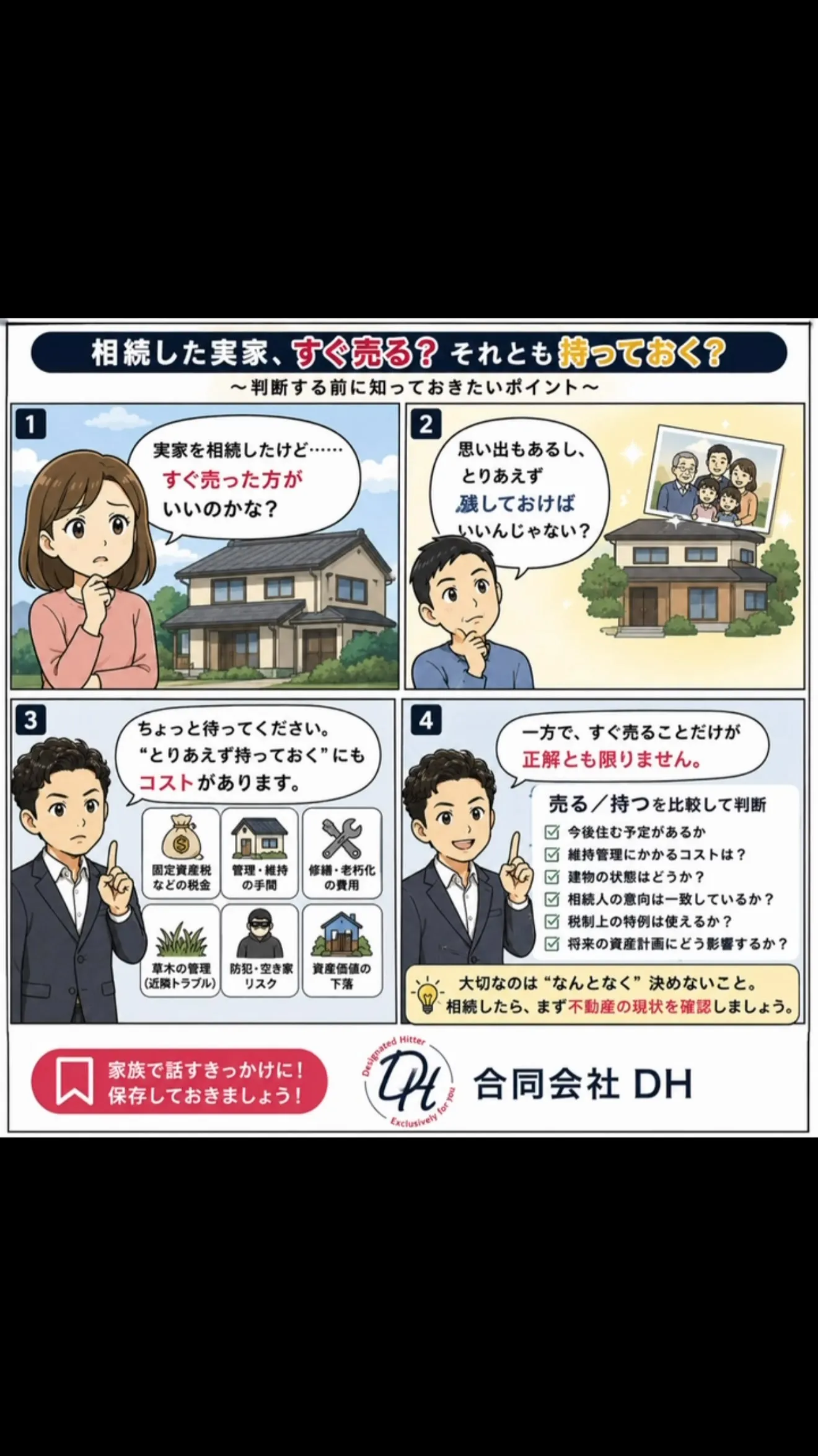 【相続した実家、すぐ売る？それとも持っておく？】