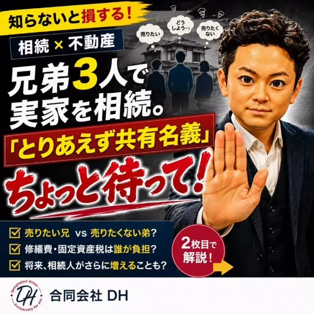 【兄弟3人で実家を相続。