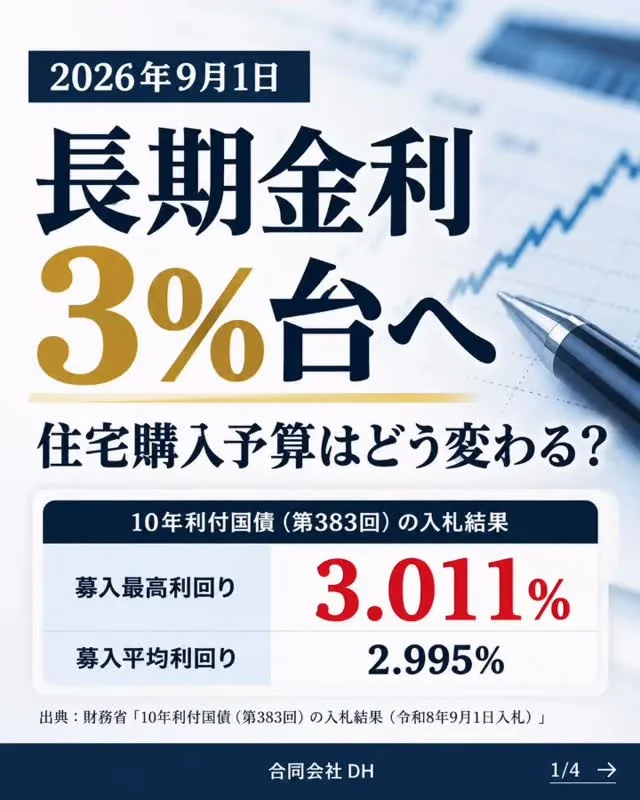 【長期金利3％台へ。