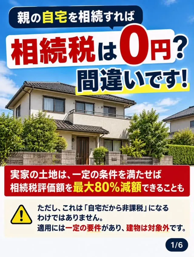 実家を相続すると、土地の相続税評価額が最大80％減額される制...