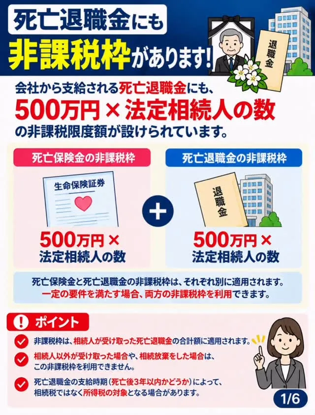 【死亡退職金にも1,500万円の非課税枠？】