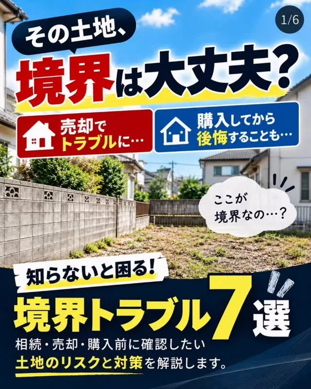 【その土地、境界は大丈夫？】